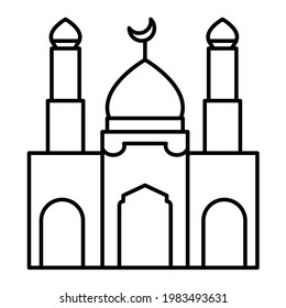 Vektormoschee-Kontrast-Design
