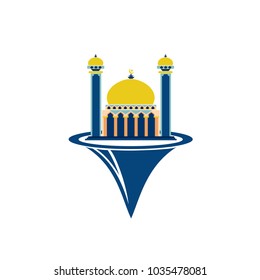 Vector mosque with pin pointer
