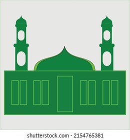 vector mosque is a place of worship for the Islamic religion in worshiping the one God