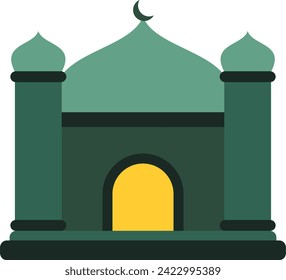 vector of a mosque, a place of worship for Muslims