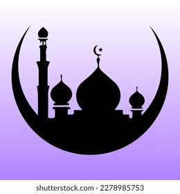 Vector Mosque with Ramadan Theme