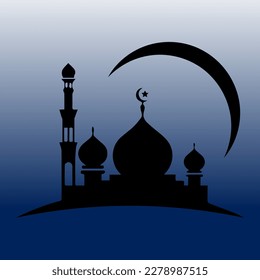 Vector Mosque with Ramadan Theme