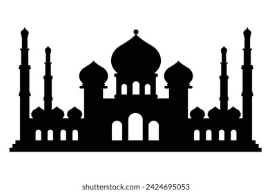 Vektor Moschee Silhouette Icon Illustration