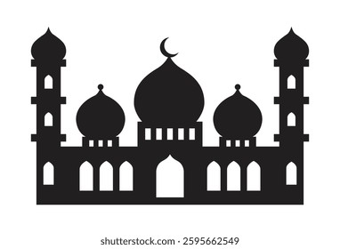Vector Mosque Silhouette Icon Symbol