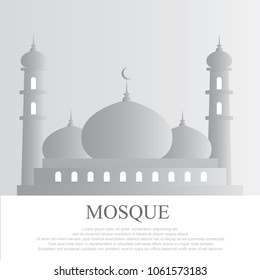 vector mosques, backgrounds and card templates