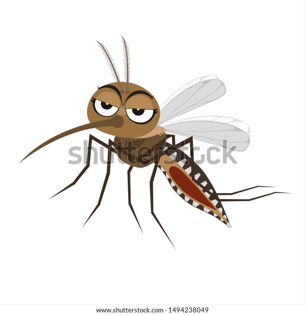 Vector Mosquito Cartoon Character Design Stock Vector (Royalty Free ...