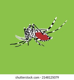 vector mosquito with a green background to commemorate world malaria day on april 25