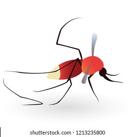 Vector mosquito legs broken on a white background.