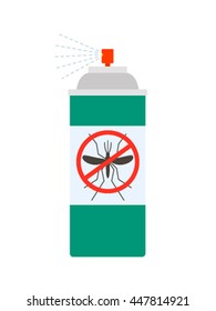 vector  mosquito repellent spray cans. flat vector illustration isolated on white background