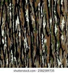 vector mossy oak camouflage pattern, tree bark camo