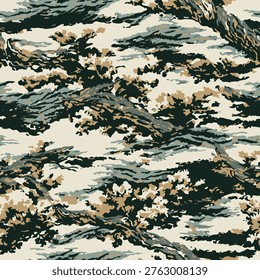 vector mossy oak camouflage pattern, tree bark camo