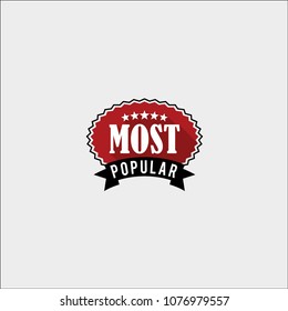 Vector of Most Popular Badge Serie 2