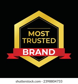 vector most trusted brand best quality golden label design
