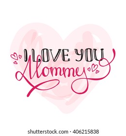 Vector Mothers Day design concept. Hand lettered inscription 