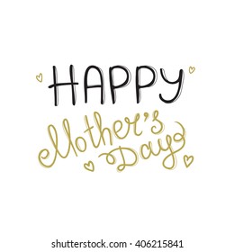 Vector Mothers Day design concept. Hand lettered inscription 
