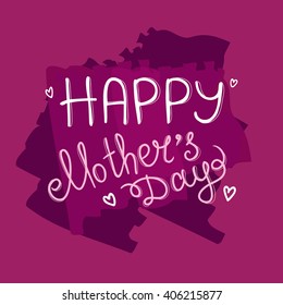 Vector Mothers Day design concept. Hand lettered inscription 