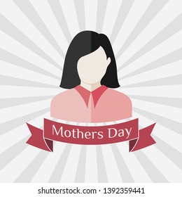 Vector for Mothers Day with female icon