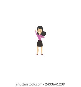 vector mother's day mother with pose happy