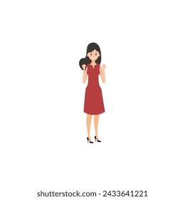 vector mother's day mother with pose happy