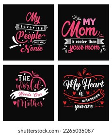 Vector mothers day typography lettering quotes designs bundle for tshirt