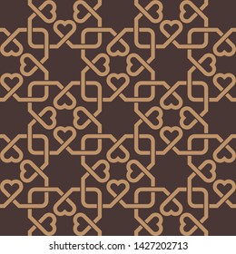 Vector motif design made of hearts.