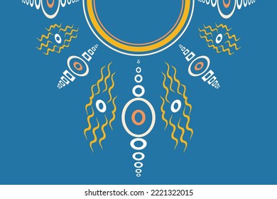 Vector Motif Embroidery vector Tatreez template digital, and textile print on fabric saree.