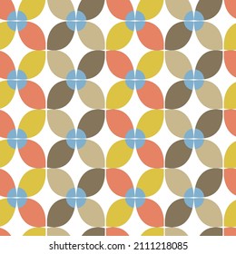 Vector motif themed yellow and red background design,Seamless geometric ornamental vector pattern. Abstract background