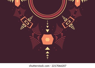 Vector Motif traditional Palestinian embroidery Ombre Pattern digital artwork textile print on fabric, Illustration