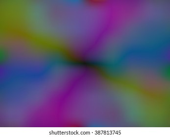 Vector motion blur. EPS10 with mesh gradient and transparency. Abstract composition with blurred colorful spots. Vector radial blur effect. Blur background. Iridescent multicolor background