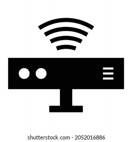 Vector Motion Sensor Glyph Icon Design
