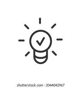 Icono de línea de motivación del vector. Símbolo con estilo de contorno de moda. Ilustración vectorial aislada en un fondo blanco. 