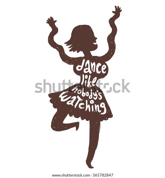 Vector Motivational Card Cartoon Image Black Stock Vector Royalty