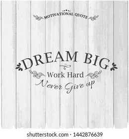 vector motivational quotes on white wood background Hand drawn inspiration lettering, Positive mind, poster, t shirt design, sticker emblem, banner, tote bag printable, empowering