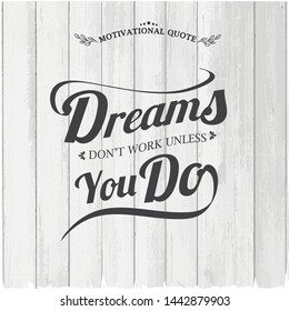 vector motivational quotes on white wood background Hand drawn inspiration lettering, Positive mind , poster, t shirt design, sticker emblem, banner, tote bag printable, empowering saying.