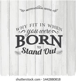 vector motivational quotes on white wood background Hand drawn inspiration lettering, Positive mind , poster, t shirt design, sticker emblem, banner, tote bag printable, empowering saying.