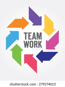 Vector motivational teamwork symbol and poster