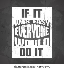 Vector motivational  typographical background about progress. Template for poster card banner and flyer with vintage texture.