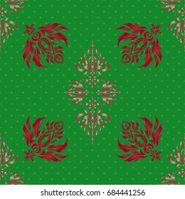 Vector motley grill. Abstract geometric seamless pattern. Art deco style, trendy vintage design element. Beautiful artdeco template with elements in green and red gradient.