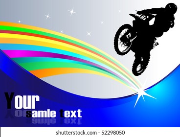 Vector motocross background. Clip-art