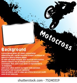 Vector motocross background. Clip-art