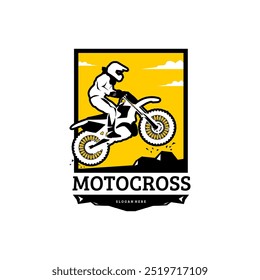 vector motocross logo template design