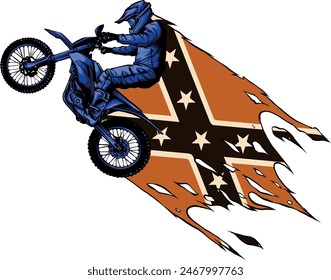 vector motocross rider ride the motocross bike