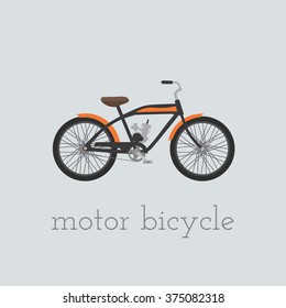 Vector motor bicycle vector illustration isolated on a white background