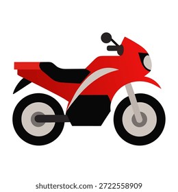 Vektor des Motorrads auf weißem Hintergrund.