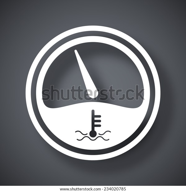 Vector motor temperature\
gauge icon