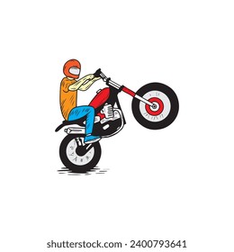vector motorbike on white background