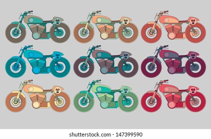 vector motorbike race pattern wallpaper