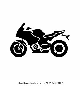 Vector motorcycle, bicycle icon.