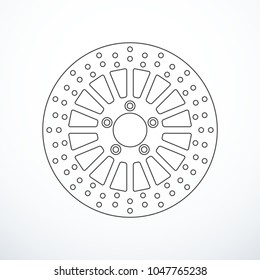 Vector motorcycle brake disc isolated