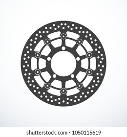 Disco de freno de motocicleta aislado
